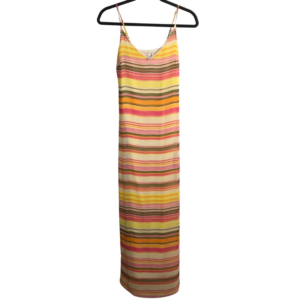 Old Navy Sunset Stripe Maxi Slip XS Dress